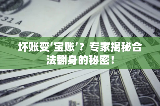 济南坏账变‘宝账’？专家揭秘合法翻身的秘密！