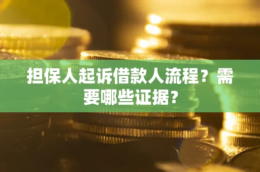 济南担保人起诉借款人流程?需要哪些证据? 济南担保人起诉借款人流程?需要哪些证据?